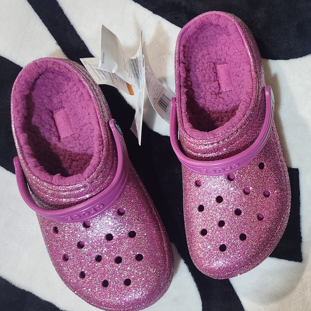 Sparkly Pink Kids Clogs
